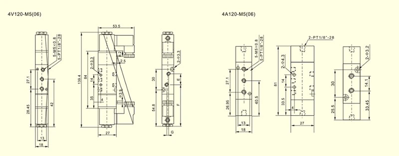 4V320-10-W Aluminum Solenoid Valve Standard 3 / 8 Air Solenoid Valve