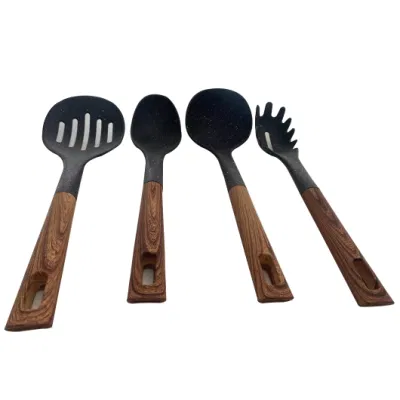 Buona qualità delle parti di pentole in alluminio Set di accessori per utensili da cucina con manico in legno bakalite soft touch